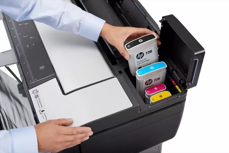 HP Designjet T830 24in inks in printer